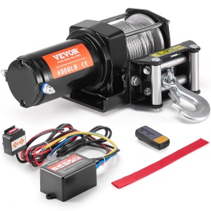 Winch Electric VEVOR P3000-1C, 1814 kg, 12V, cu telecomanda