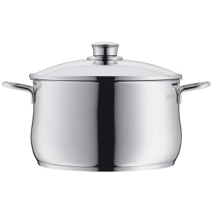 WMF Diadem Plus Cratita mica 16 cm, capac sticla, oala de carne inductie 2l, otel inoxidabil Cromargan lustruit, neacoperit - Img 3