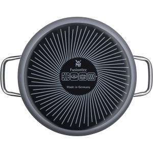 WMF Fusiontec Essential Cratita mare, 24 cm, capac din sticla, inductie oala de carne, 6.4l, ceramica high-tech, rezistenta la zgarieturi, neacoperita, gri, Fabricata in Germania - Img 6