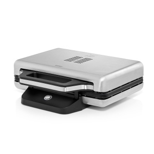 WMF Lono Sandwich Maker, prajitor de paine pentru sandwichuri, pentru 2 paine prajite standard sau XXL, reglare pe inaltime in 2 trepte pentru mai multa umplutura, otel inoxidabil mat