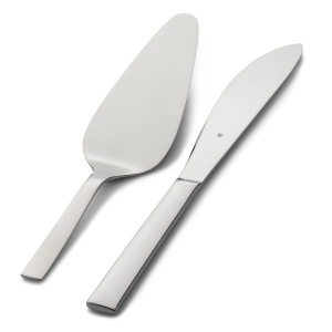 WMF Nuova Set tacamuri cu fructe/prajituri 2 piese, cutit de prajitura, server de prajituri, Cromargan din otel inoxidabil lustruit, poate fi spalat in masina de spalat vase - Img 3