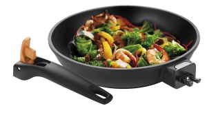 Wok Tescoma 605058.00 SmartCLICK 28 cm, inox, negru