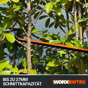 WORX WG263E.9 Nitro Trimmer gard viu fara fir 20V, taieturi uniforme cu mai putine vibratii, motor puternic fara perii, lungime de taiere de 54 cm, distanta intre dinti de 27 mm, fara baterie si incarcator - Img 3