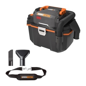 WORX WX0319 Aspirator umeduscat fara fir - mobil si la indemana - 20V - cu duza pentru crapaturi si duza cu jet larg - fara baterie si incarcator negr - Img 1