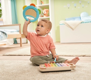 Xilofon din lemn VTech cu tamburin si carti de cantece, 1,5-4 ani - Img 3