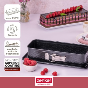 Zenker King Cake Springform 30 cm - Tava de copt cu embosare in forma de inima, rezistenta la scurgeri, fara PFAS, fabricata in Germania - Img 2