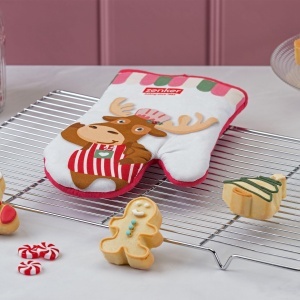 Zenker Manusa de Bucatarie Christmas Candy Shop Design Festiv Elch Bumbac 100 Hitzebestenta - Img 2