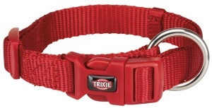 Zgarda pentru caini TRIXIE ML, 3555 cm, material rezistent, culoare rosie