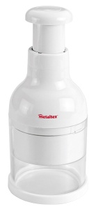 Zgura pentru Zwiebel Metaltex 251305014, cu lama din otel inoxidabil, alba