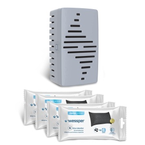 Absorbant de mirosuri pentru frigider Wessper Fresh Fridge, cu cartus reincarcabil, carbune activ, eficienta 6 luni