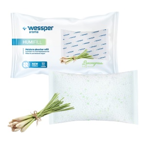Absorbant de umiditate Wessper Nachfullpack Lemongrass, 250g, 10 bucati, Alb