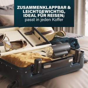 Abur textil pliabil Princess - umeras cu abur 2 in 1 cu indepartare a scamelor - ucide 99% din toate bacteriile - se incalzeste in 30 de secunde - usor - 1300 W - 332890 - Img 2