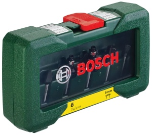 Accesorii Bosch 6 buc. Set de freze din carbura (pentru lemn, tija O 6 mm, masina de frezat accesorii) - Img 3