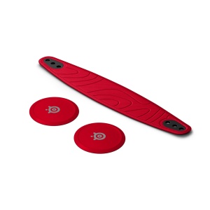 Accesorii Casti Gaming SteelSeries Arctis Nova Booster Pack, Cherry Red, Personalizabil