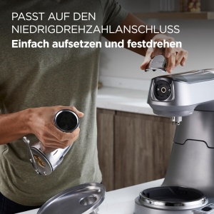 Accesoriu Kenwood KAX92A0ME Pasta Fresca Nucelpresa din inox insertie din bronz pentru Maccheroni Rigati Argintiu - Img 4