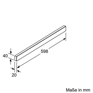 Accesoriu pentru hota Siemens Griffleiste din otel inoxidabil LZ46850, design elegant - Img 2