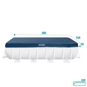 Acoperitoare piscina dreptunghiulara Intex 389x184 cm, din vinyl, cu gauri de drenaj - Img 6