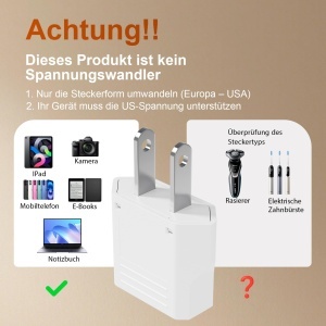 Adaptor de calatorie GRIFEMA GD604, 4 buc, 250V, 6A, design compact - Img 4