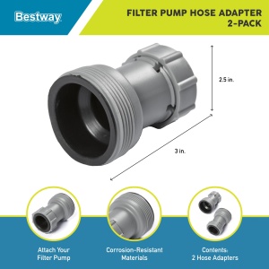 Adaptor furtun Bestway Flowclear 58236 set 2 piese instalare usoara - Img 2