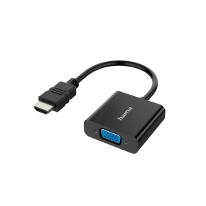 Adaptor HDMI la VGA Hama, Full HD 1080p, Negru