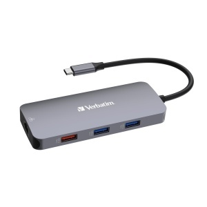 Adaptor Multiport USB-C Verbatim CMH-09, 9 porturi, HDMI, 4K, cititor SDmicroSD