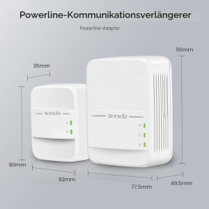 Adaptor Powerline Tenda PH10 AV1000, 1000 Mbits LAN, 750 Mbits WiFi, Plug Play - Img 2
