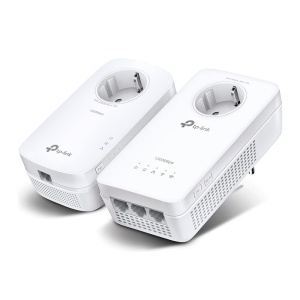 Adaptor Powerline TP-Link TL-WPA8631P KIT, 1300 Mbits, 4 porturi Gigabit, Alb