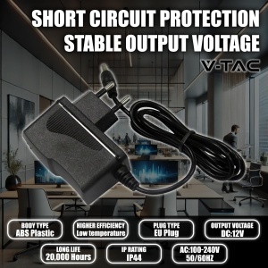 Adaptor V-TAC 12V 18W 1.5A pentru camere, LED-uri si modemuri - Img 4