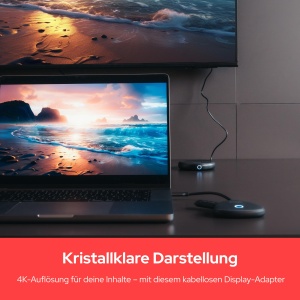 Adaptor wireless HDMI Verbatim Share My Screen 4K, USB-C, compact, cu hub - Img 4