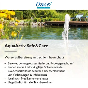 Aditiv pentru apa Oase AquaActiv SafeCare 500 ml - pentru 10.000 L apa, elimina clor si metale grele - Img 2