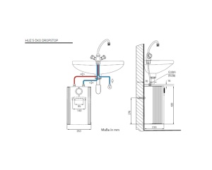 AEG Huz 5 Eco DropStop si ThermoStop, cazan sub chiuveta 5 litri presiune joasa, selectie de temperatura infinit variabila de la 35-85 degC, mufa 230V, 2 kW, Fabricat in Germania, 222167 - Img 4