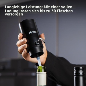 Aerator si dozator de vin Haier 2 in 1, compatibil cu sticle standard, USB - Img 6
