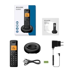 ALCATEL E260 - Telefon fix fara fir DECT - Design compact - Afisaj mare iluminat din spate - Sistem hands-free - Blocarea apelurilor nedorite - Albastru - Img 7