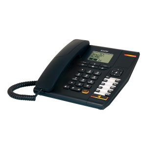 Alcatel Temporis 880 PRO - Telefon fix profesional - Afisaj alfanumeric mare - Indicator de apel - Volum reglabil - Buton de apelare inversa - Buton de dezactivare a sunetului - 10 butoane de apelare directa - Negru