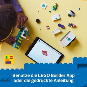 Ambulanta LEGO City 60451 cu 184 piese, 2 mini figurine si accesorii medicale - Img 7