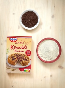 Amestec pentru prajitura Dr. Oetker Kirschli Kuchen, 8 x 435 g, cu cirese si fulgi de ciocolata - Img 2