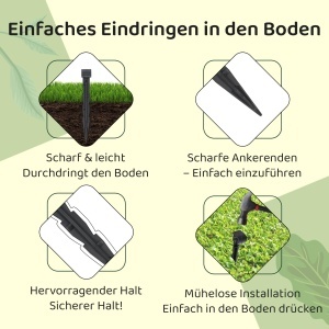 Ancore pentru furtun de gradina GARDENIX - Set 100 bucati, 16mm, plastic UV rezistent - Img 3