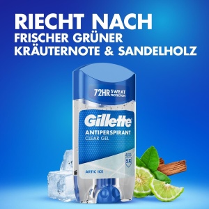 Antiperspirant Gel Transparent Gillette Arctic Ice 70ml - 72 Ore Protectie - Img 4