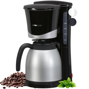 Aparat de cafea Clatronic(r) cu ulcior termic | Aparat de cafea pentru 8-10 cesti | Cafea la filtru | Oprire prin picurare si oprire automata | Insertie de filtru detasabila | Indicator de nivel al apei | 1 litru | KA 3327 negru - Img 1