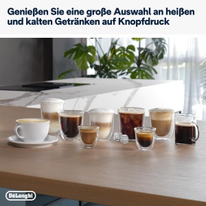 Aparat de cafea complet automat DeLonghi Magnifica Plus ECAM32270SB cu ecran color tactil mare 18 bauturi calde si reci spuma cremoasa de lapte setari - Img 6