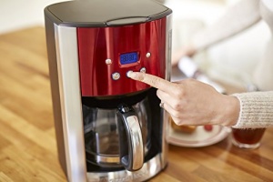 Aparat de cafea Russell Hobbs [cronometru digital, cap de dus pentru extractie si aroma optime] Rosu Luna (max 12 cani, ulcior de sticla de 1,5 l, placa de incalzire, 1000 W) Filtru de cafea 23240-56 - Img 5