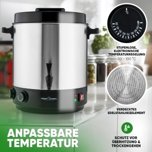 Aparat de conservare si preparare bauturi calde ProfiCook PC EKA 1283, 32L, 2100W, otel inoxidabil - Img 5