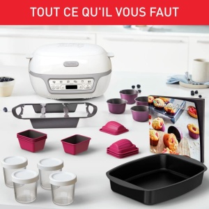 Aparat de copt Tefal Cake Factory KD812110 Silver 5 programe automate accesorii incluse - Img 7