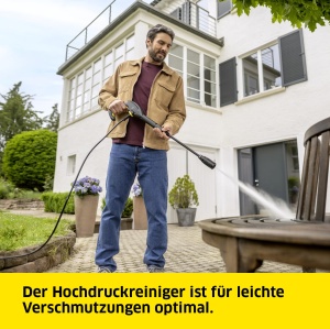 Aparat de curatat cu inalta presiune Karcher K 3 Horizontal Plus presiune max 120 bari debit 380 lh capacitate suprafata 25 m2h greutate 48 kg furtun  - Img 2