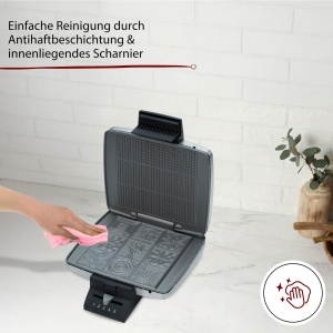 Aparat de facut vafe cu scortisoara Cloer 1431, 930 W, inox, antiaderent - Img 4