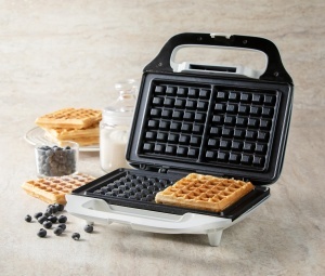 Aparat de facut vafe DOMO DO9133W, 900W, alb, pentru vafe XL - Img 4