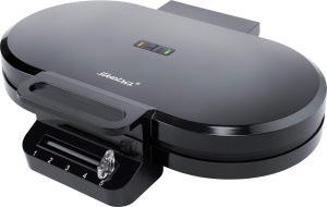 Aparat de facut waffles Steba WE 2, 2 x 5 inima, antiaderent, negru