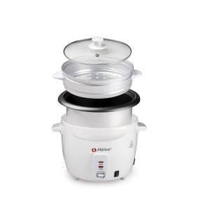 Aparat de gatit orez Alpina BSJ18-ZPDA 18L 700W cu functie de pastrare la cald si cos pentru aburi - Img 2