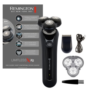 Aparat de ras electric pentru barbati Remington [Sistem de taiere hibrid SynX: aparat de ras cu rotatie si folie, aparat de ras umed si uscat, 360 deg PivotBall] X5 (inclusiv aparat de tuns detalii) Aparat de ras rotativ XR1755