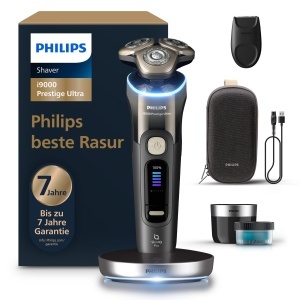 Aparat de ras electric Philips i9000 Prestige Ultra XP940531 negru ras uscat si umed cu senzor de presiune si miscare